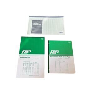 Columnar Ledger Pad Lot Boorum Pease 4905 4805 National 13 Col Partial Used VTG